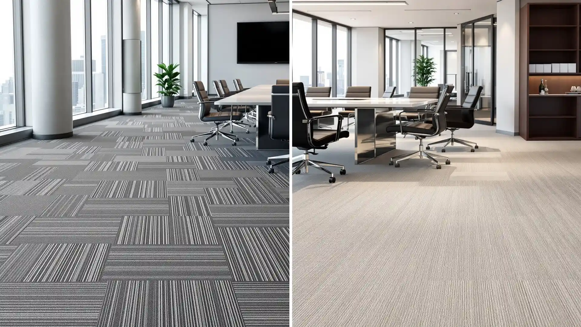 carpet tiles vs broadloom carpets for boardrooms