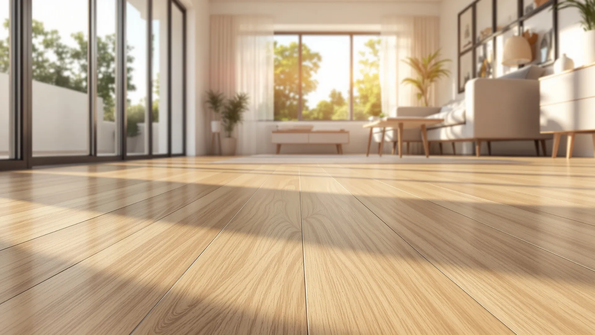 SPC vs glue-down vinyl in a sun-filled room
