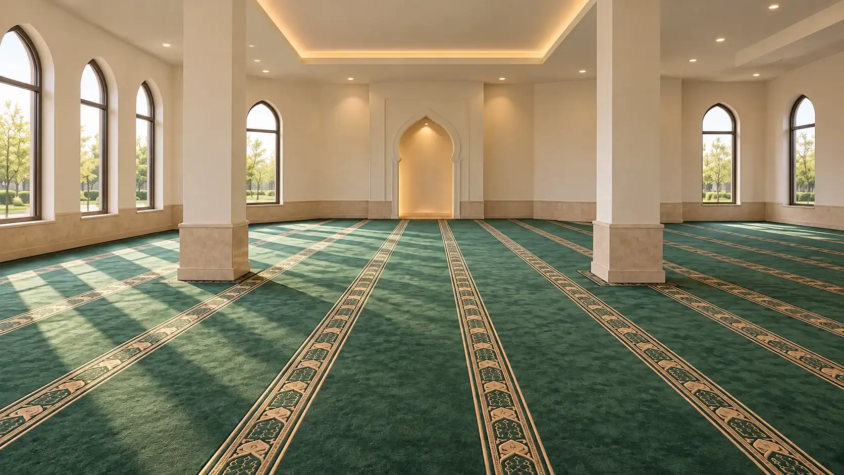 how to plan musallah carpet rows